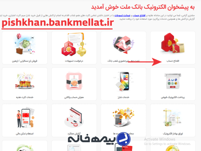 سامانه افتتاح حساب آنلاین بانک ملت pishkhan.banlmellat.ir