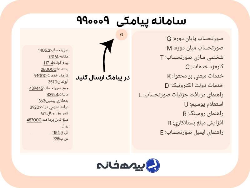 پرداخت قبض همراه اول با سامانه پیامکی